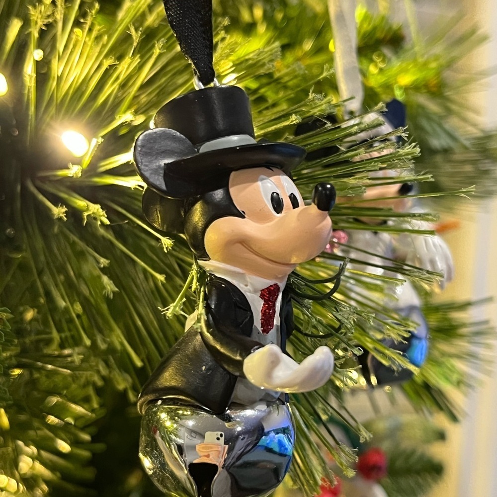 Disney Parks Bride and Groom Mickey and Minnie Wedding Bell Ornament Set - Picture 8 of 9